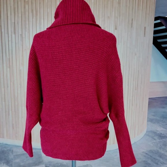 David Lawrence Red Pink Waffle Jumper M Fit 8 - 10 Cashmere Angora Lambswool - Picture 4 of 9